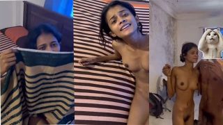 Cute Slim Girl First Time Hard Fucking With Boyfriend –  Anal Fuck